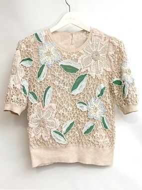Crochet floral top